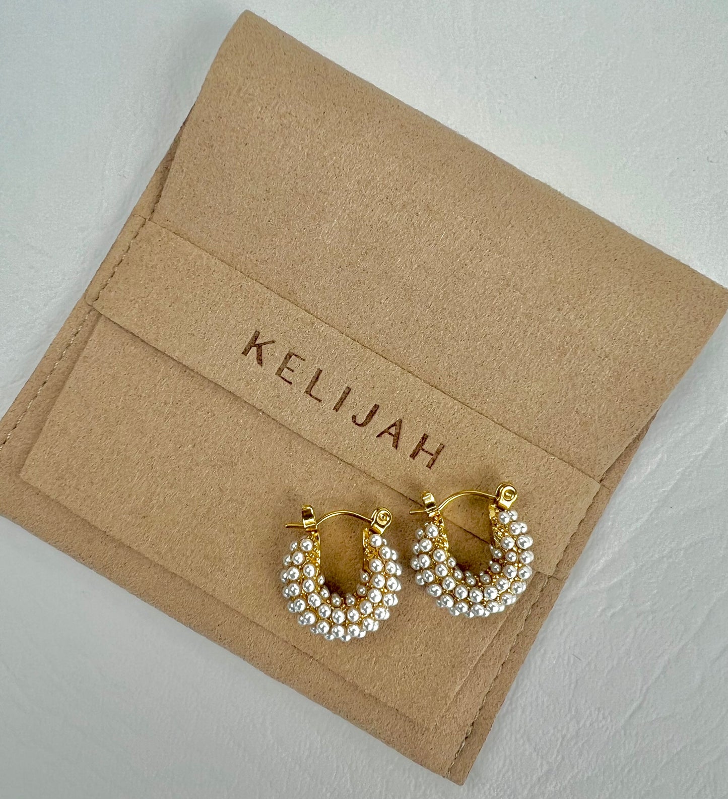 Pearl Hoops Earrings