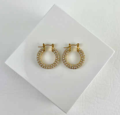 Zircon Hoops Earrings