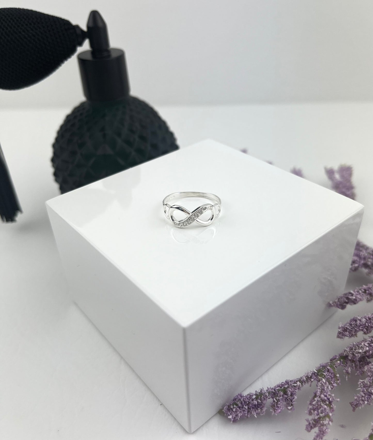 Infinity Ring with Zircon