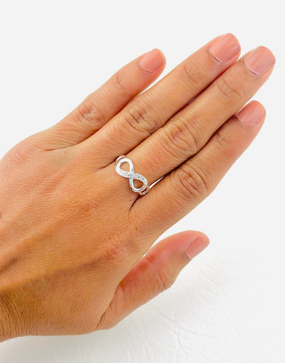 Infinity Ring with Zircon