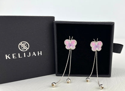 Purple Butterfly Earring